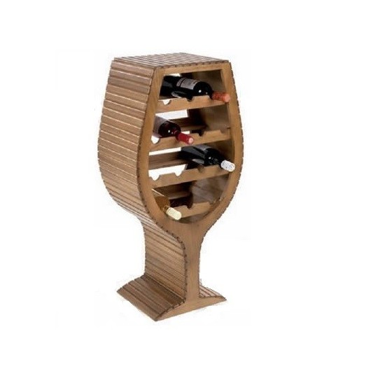 Botellero Copa de Vino Pequeño 14 Botellas | Decorativo en Madera