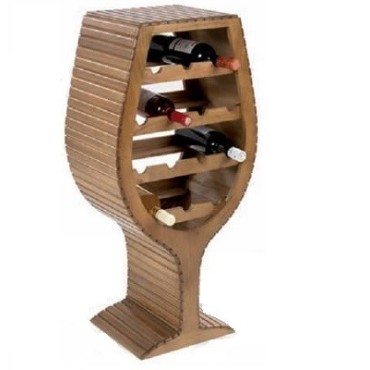 Botellero Copa de Vino Pequeño 14 Botellas | Decorativo en Madera 2