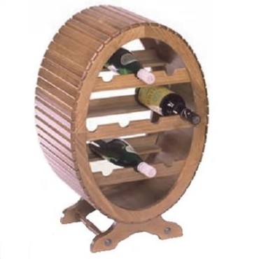 Botellero Oval Pequeño 10 Botellas | Madera Artesanal Decorativa 2