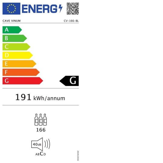 Vinoteca para 166 Botellas Cave Vinum CV-166-BL