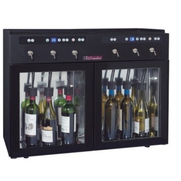 Dispensador de Vino por Copas La Sommelière DVV6 – 6 Botellas, 2 Zonas de Temperatura