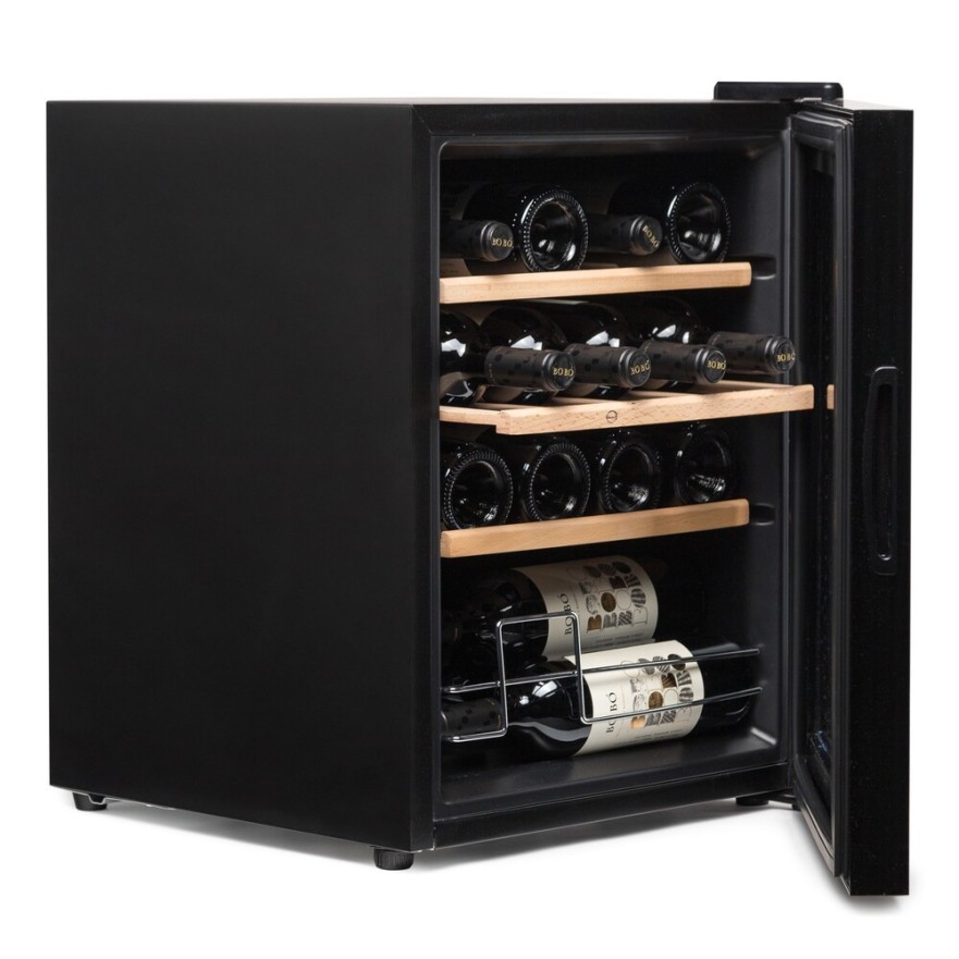 Vinoteca Vinobox 16 Pro | 16 Botellas, Compresor, Baldas de Madera, Bajo Consumo