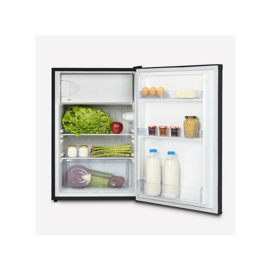 Mini Nevera H.Koenig FGX870 | 113 L, Negro, Bajo Encimera, Termostato Ajustable