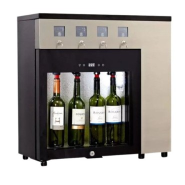 Dispensador de Vino por Copas La Sommelière DVV4SSE – 4 Botellas, Presión de Nitrógeno