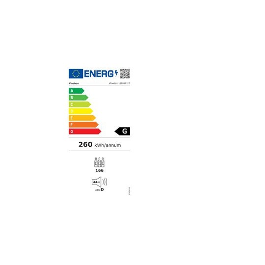 Vinoteca Vinobox Negra 168 Botellas 1 Temperatura 168GC