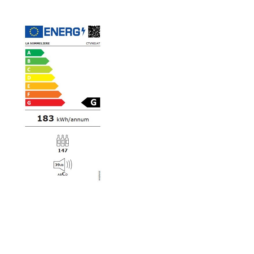 Vinoteca CTVNE147 La Sommelière | 147 Botellas, Envejecimiento, Cristal Anti-UV, App Vinotag