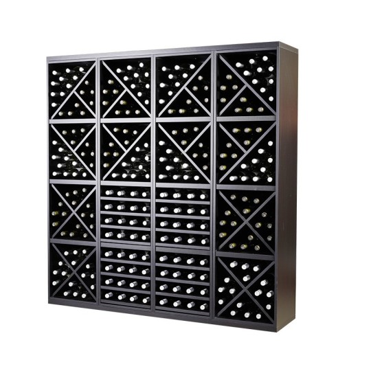 Botellero Merlot Composición 654041 | Modular 168x174 cm en Negro Soft