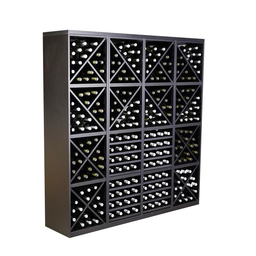 Botellero Merlot Composición 654041 | Modular 168x174 cm en Negro Soft