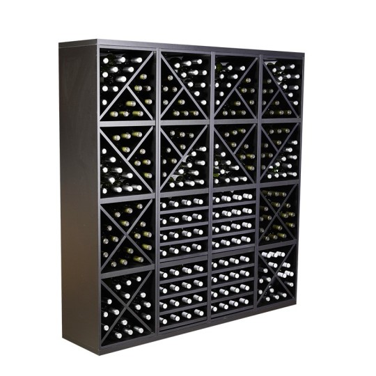 Botellero Merlot Composición 654041 | Modular 168x174 cm en Negro Soft