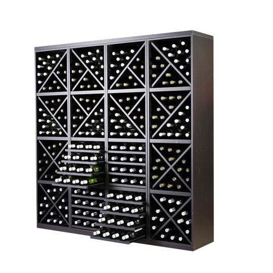 Botellero Merlot Composición 654041 | Modular 168x174 cm en Negro Soft