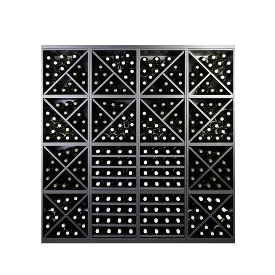 Botellero Merlot Composición 654041 | Modular 168x174 cm en Negro Soft