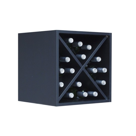 Botellero Merlot 610016 para 16 Botellas | Modular Compacto Negro Soft