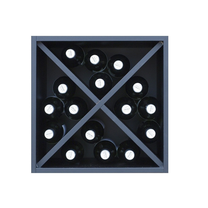 Botellero Merlot 610016 para 16 Botellas | Modular Compacto Negro Soft