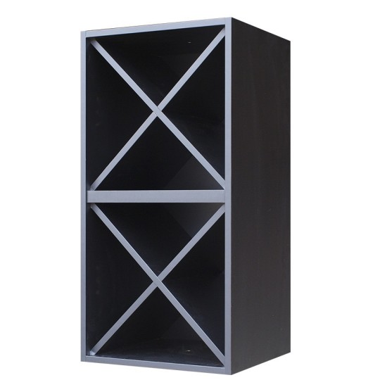 Botellero Merlot 621616 para 32 Botellas | Modular Horizontal Negro Soft