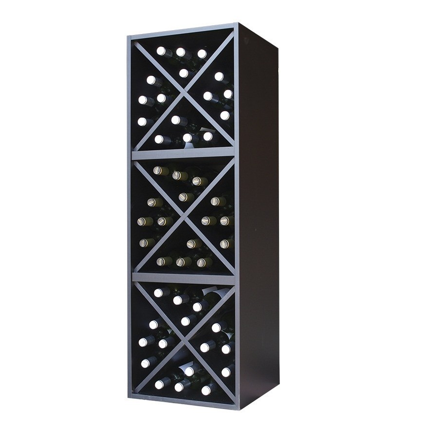 Botellero Merlot 631616 para 40 Botellas | Modular Vertical Negro Soft
