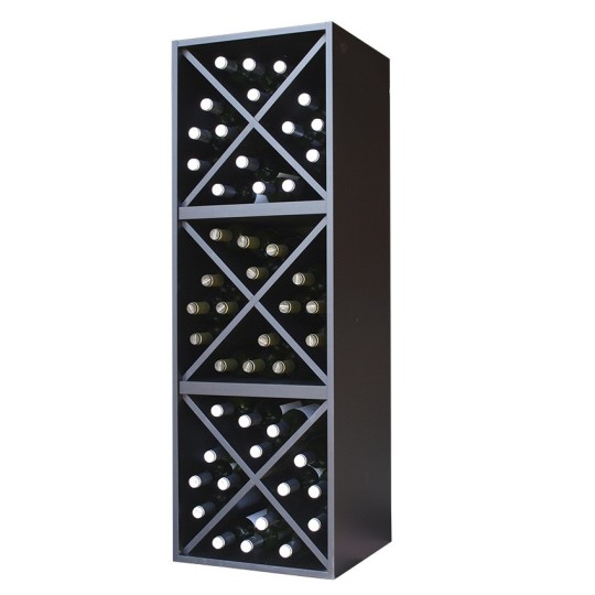 Botellero Merlot 631616 para 40 Botellas | Modular Vertical Negro Soft