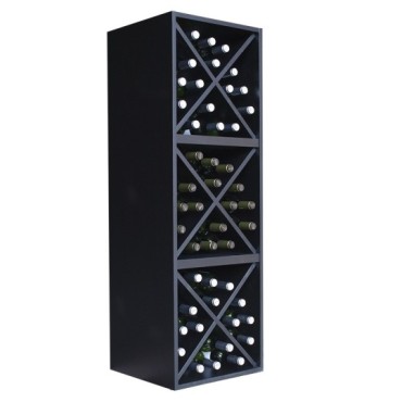 Botellero Merlot 631616 para 40 Botellas | Modular Vertical Negro Soft 2