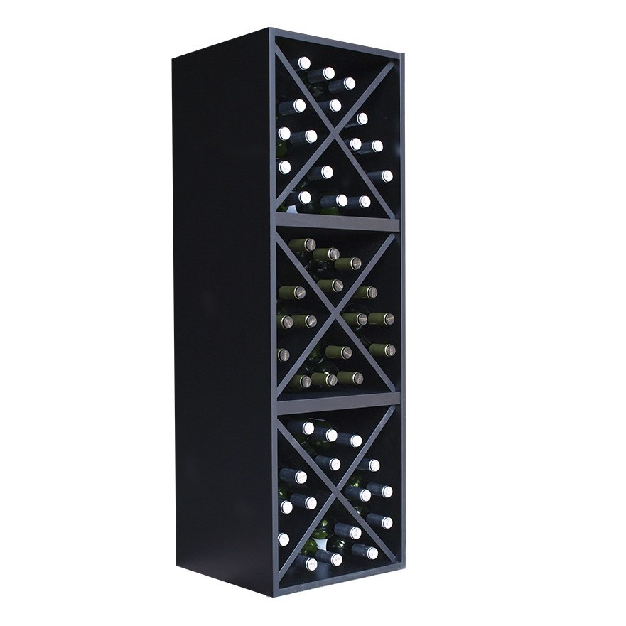 Botellero Merlot 631616 para 40 Botellas | Modular Vertical Negro Soft