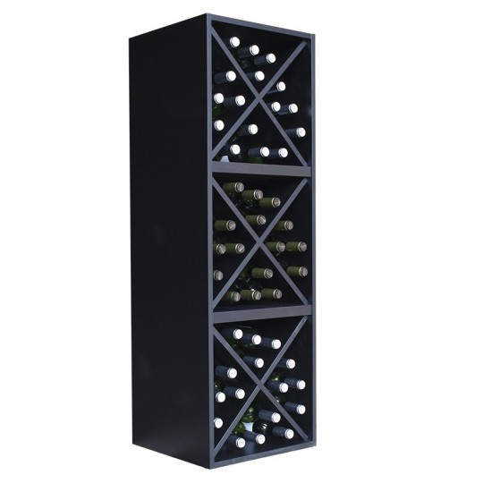 Botellero Merlot 631616 para 40 Botellas | Modular Vertical Negro Soft