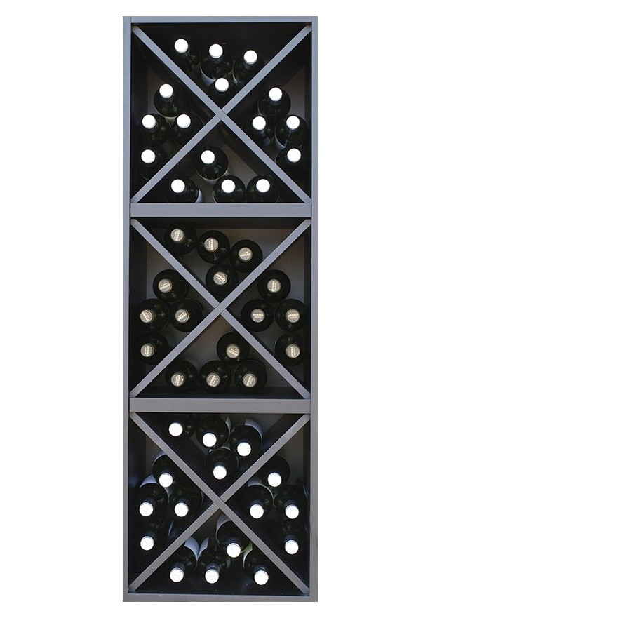 Botellero Merlot 631616 para 40 Botellas | Modular Vertical Negro Soft