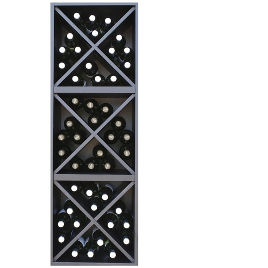 Botellero Merlot 631616 para 40 Botellas | Modular Vertical Negro Soft