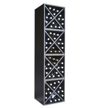 Botellero Merlot 641616 para 48 Botellas | Modular Vertical Negro Soft 2