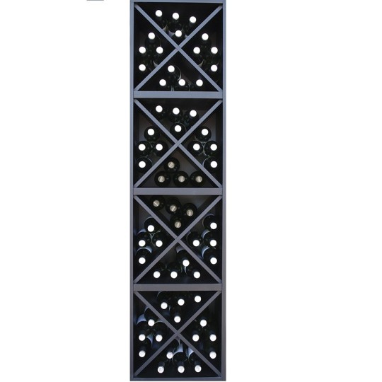 Botellero Merlot 641616 para 48 Botellas | Modular Vertical Negro Soft