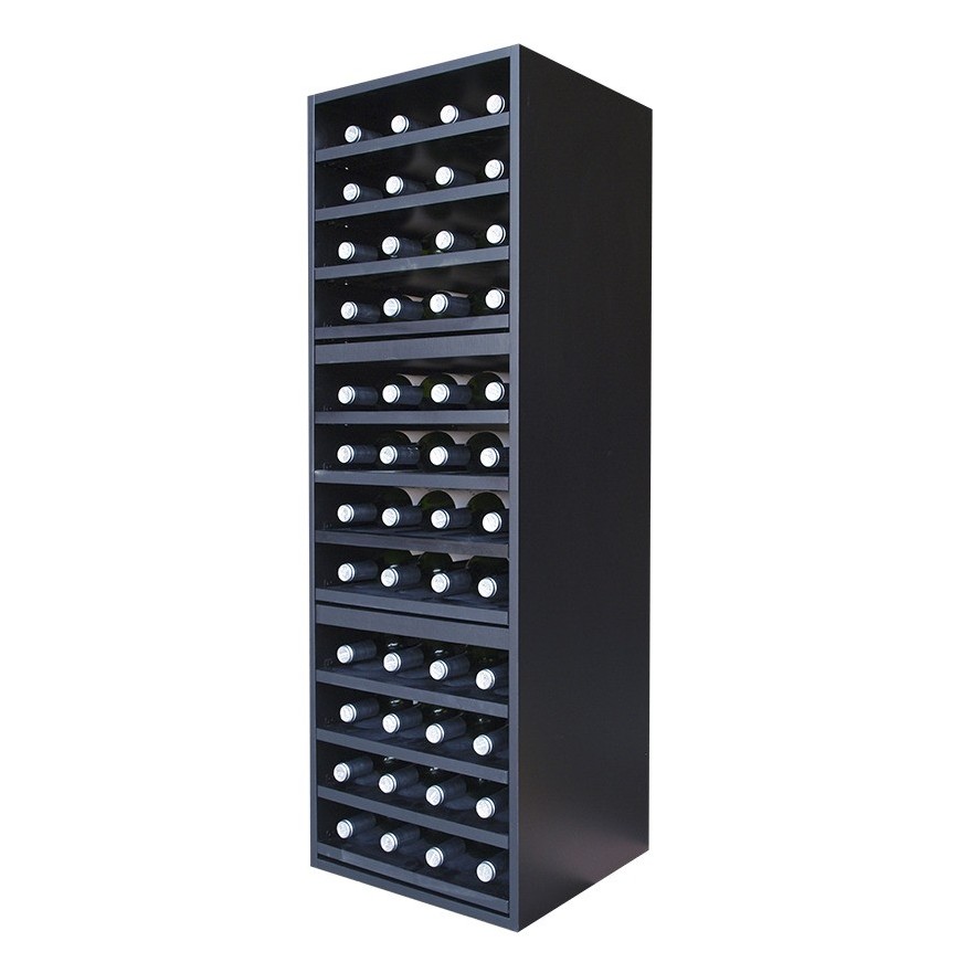 Botellero Merlot 634040 para 48 Botellas | Modular Vertical Negro Soft