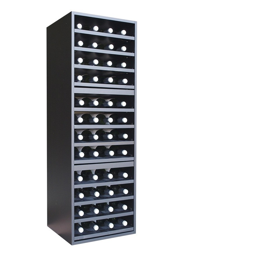 Botellero Merlot 634040 para 48 Botellas | Modular Vertical Negro Soft