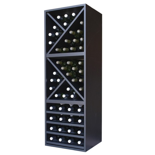 Botellero Merlot 634015 para 48 Botellas | Modular Vertical Negro Soft