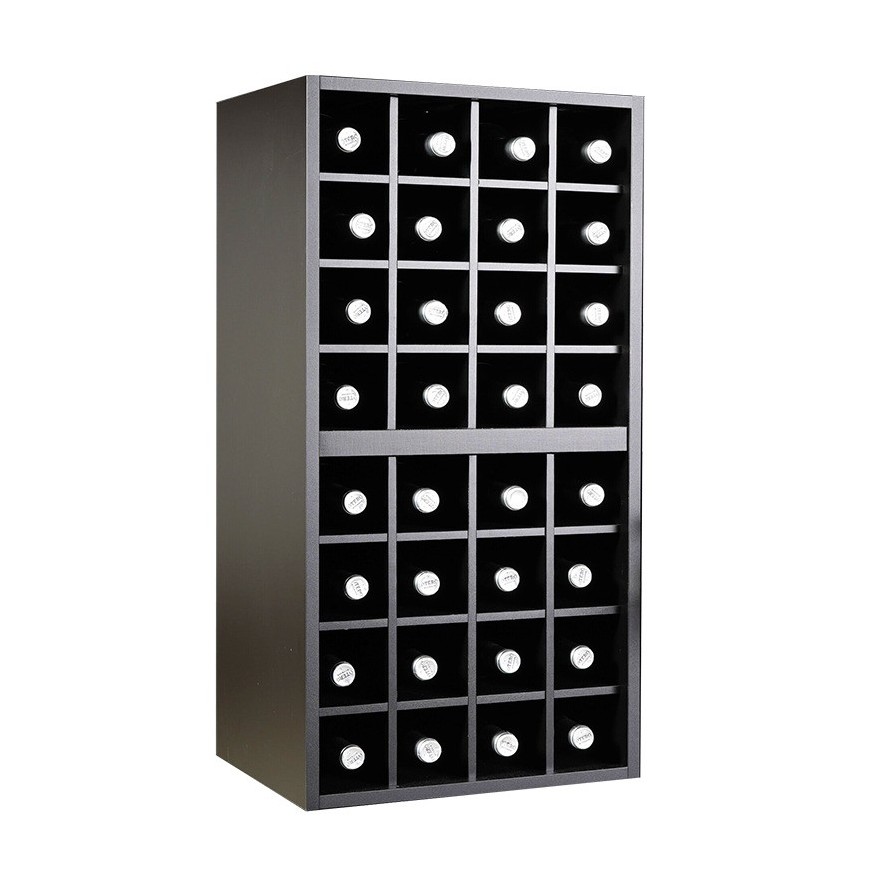 Botellero Merlot 626060 para 32 Botellas | Modular Horizontal Negro Soft