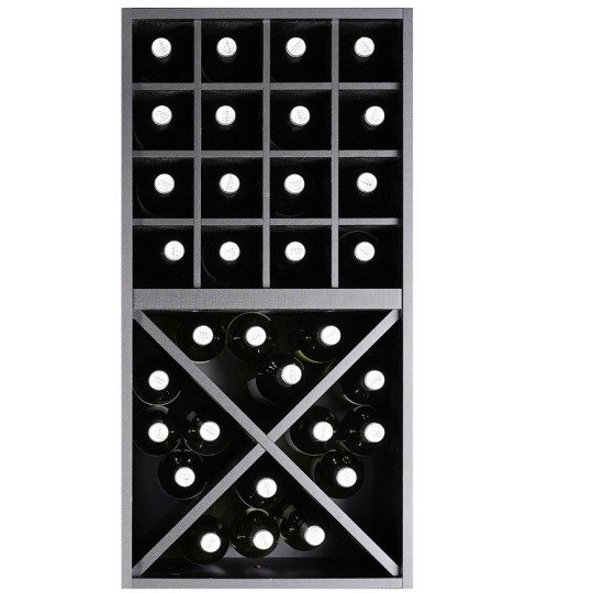 Botellero Merlot 621660 para 32 Botellas | Modular Horizontal Negro Soft