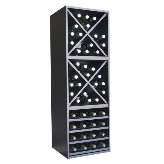 Botellero Merlot 634016 para 36 Botellas | Modular Vertical Negro Soft