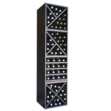 Botellero Merlot 644015 para 64 Botellas | Modular Vertical Negro Soft 2