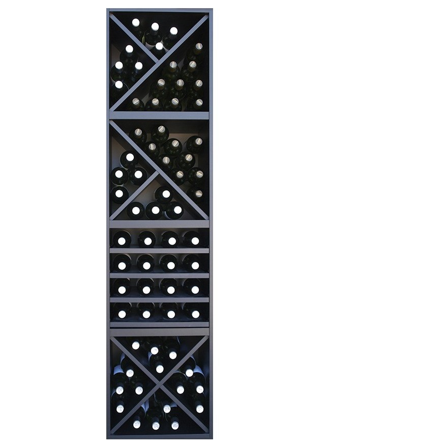 Botellero Merlot 644015 para 64 Botellas | Modular Vertical Negro Soft