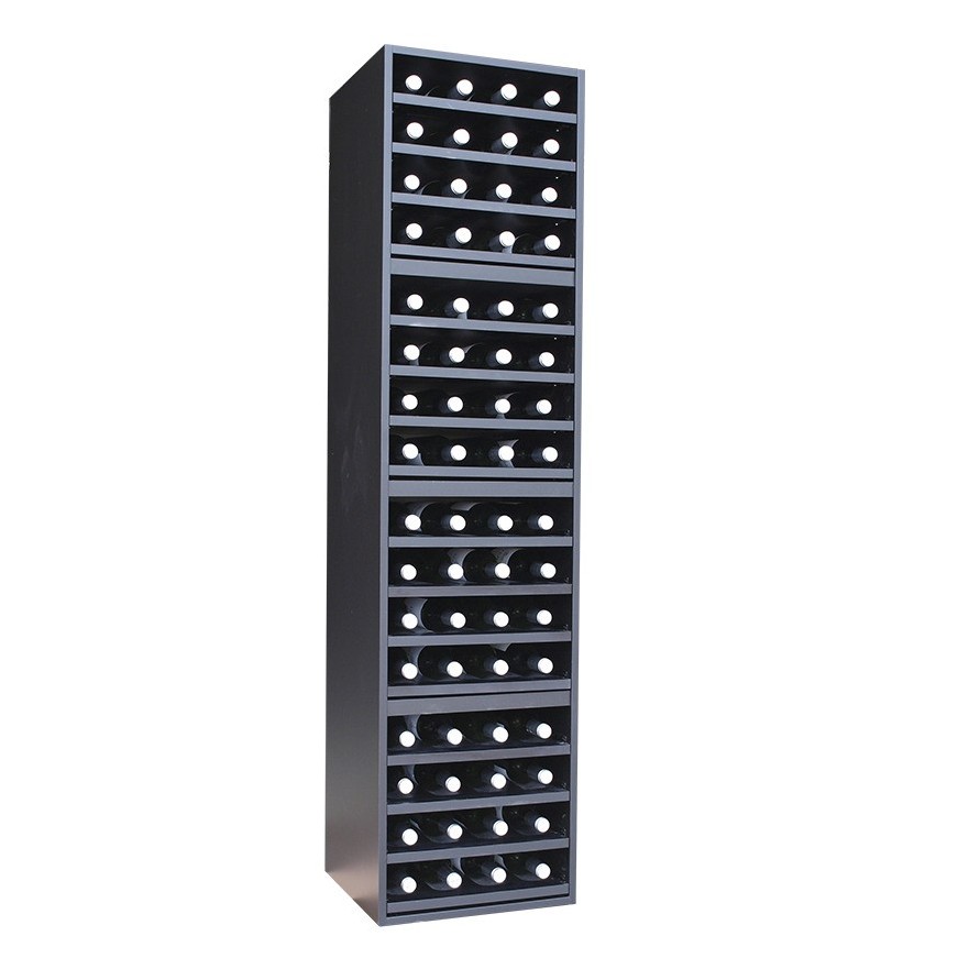 Botellero Merlot 644040 para 64 Botellas | Modular Vertical Negro Soft
