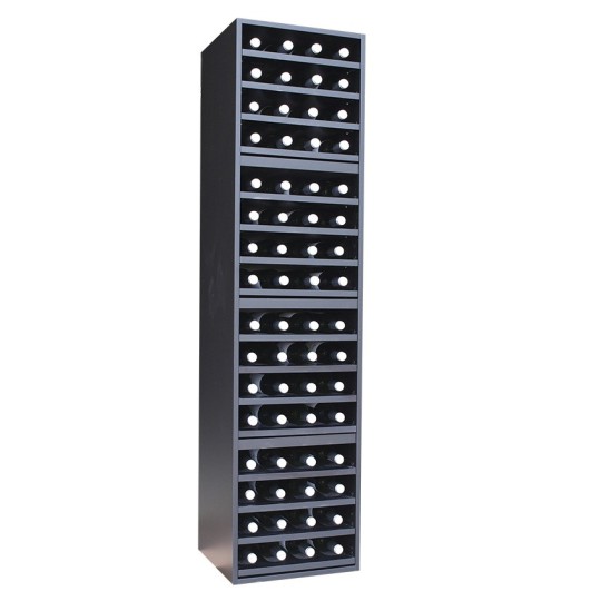 Botellero Merlot 644040 para 64 Botellas | Modular Vertical Negro Soft