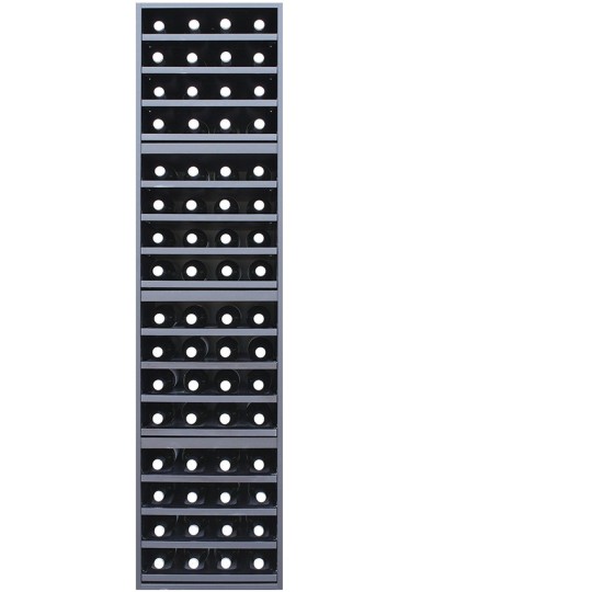 Botellero Merlot 644040 para 64 Botellas | Modular Vertical Negro Soft