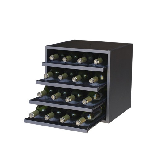 Botellero Merlot 610040 16 Botellas | Compacto Modular Negro Soft