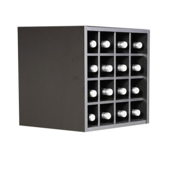 Botellero Serie Merlot 610060 – 16 Botellas, Modular Compacto, Acabado Negro Soft, 42x42x39 cm 2