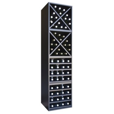 Botellero Merlot 644016 para 64 Botellas | Vertical Modular Negro Soft 2