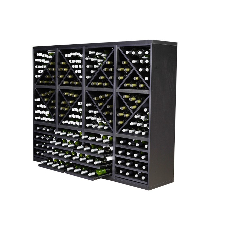 Botellero Merlot 653042 Modular 168 cm | Negro Soft Elegante