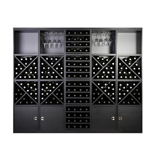 Botellero Merlot 654051 Grande 210 cm | Modular Negro Soft