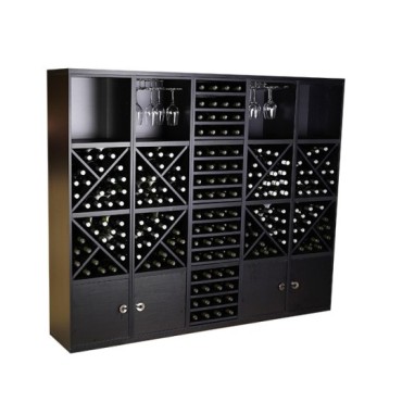 Botellero Merlot 654051 Grande 210 cm | Modular Negro Soft 2