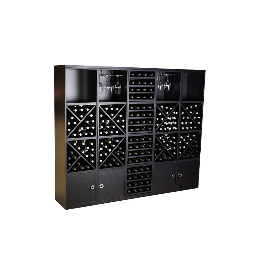 Botellero Merlot 654051 Grande 210 cm | Modular Negro Soft