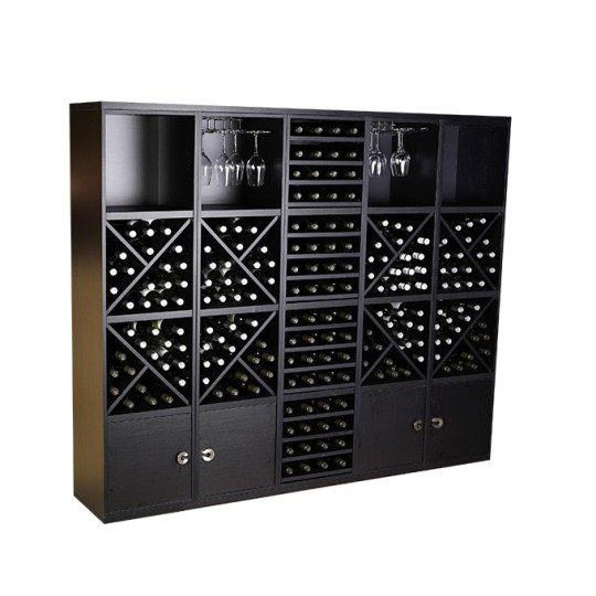 Botellero Merlot 654051 Grande 210 cm | Modular Negro Soft