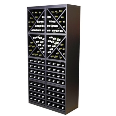 Botellero Merlot 654026 Alto 84 cm | Modular Negro Soft 2