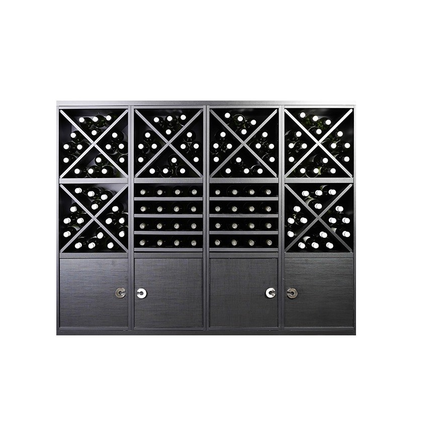 Botellero Merlot 653043 Modular 168 cm | Acabado Negro Soft