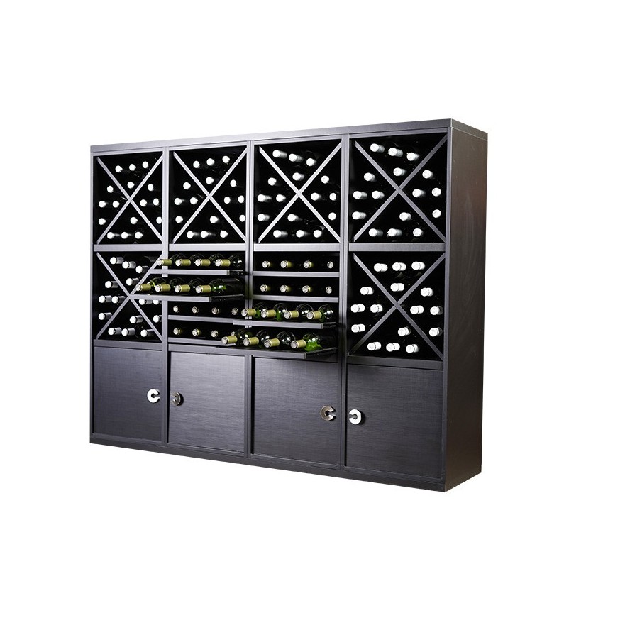 Botellero Merlot 653043 Modular 168 cm | Acabado Negro Soft