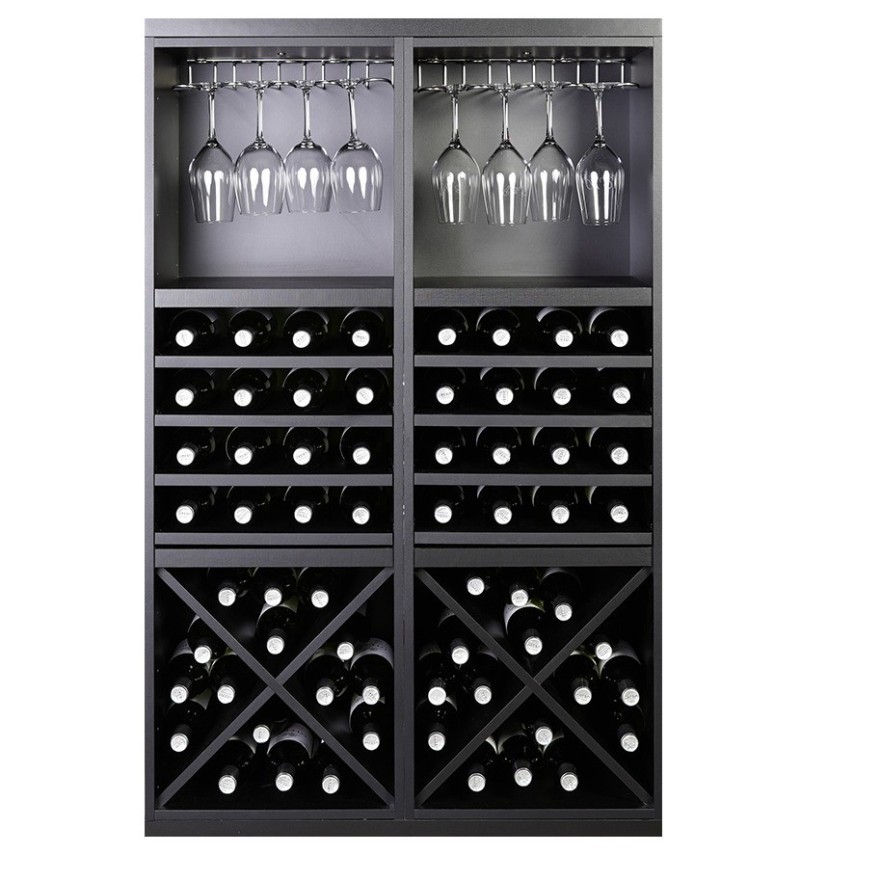 Botellero Merlot 653024 Modular 84 cm | Acabado Negro Soft